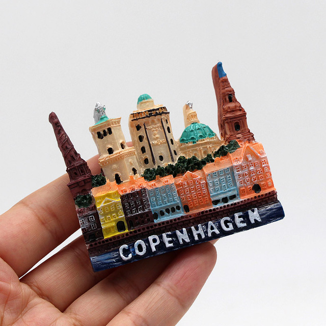 Magnes na lodówkę z pięknymi widokami Kopenhagi, Pragi, Finlandii, Hiszpanii, składający hołd matadorom i Niemcom - Wianko - 7