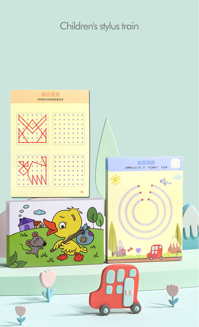 Kolorowanka Montessori dla dzieci 3 lata - zestaw do nauki pisania i rysowania - Wianko - 1