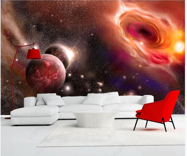 Fototapeta 3D z niestandardowymi malowidłami fantasy wszechświat gwiaździste niebo planeta droga mleczna - Wianko - 4