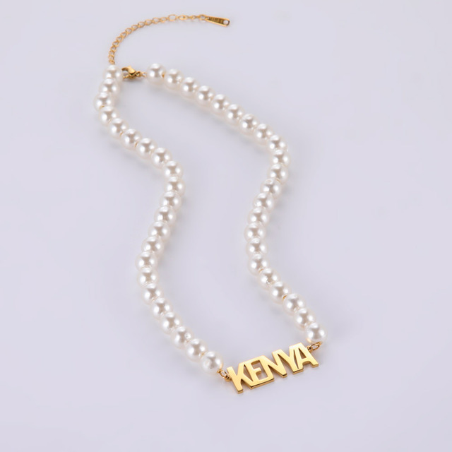 Naszyjnik z perłami Cazador Fashion – spersonalizowana biżuteria dla kobiet i dziewczynek z nierdzewnej stali - Wianko - 6