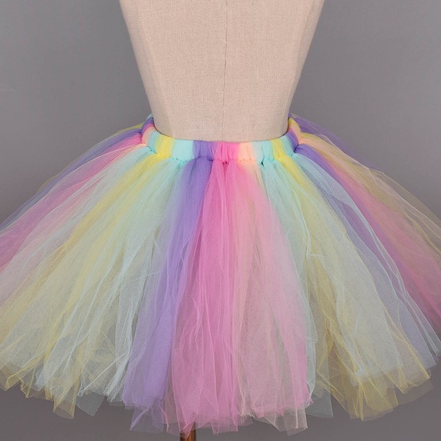 Opaska jednorożec Tutu z pastelową tęczową spódnicą dla dziewczynek - dziecięcy kostium na Halloween i urodziny (Newborn-12Y) - Wianko - 5