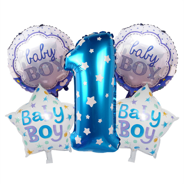 Foliowe balony na pierwsze urodziny chłopca - dekoracje na Baby Shower i 1. roczek dla dziewczynki - Wianko - 4