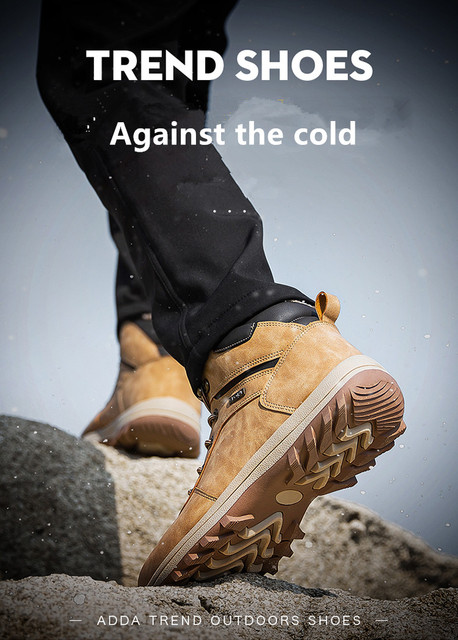 Duże męskie buty śnieżne – wodoodporne, pluszowe, super ciepłe, botki outdoorowe - Wianko - 7