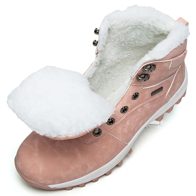 Duże męskie buty śnieżne – wodoodporne, pluszowe, super ciepłe, botki outdoorowe - Wianko - 15