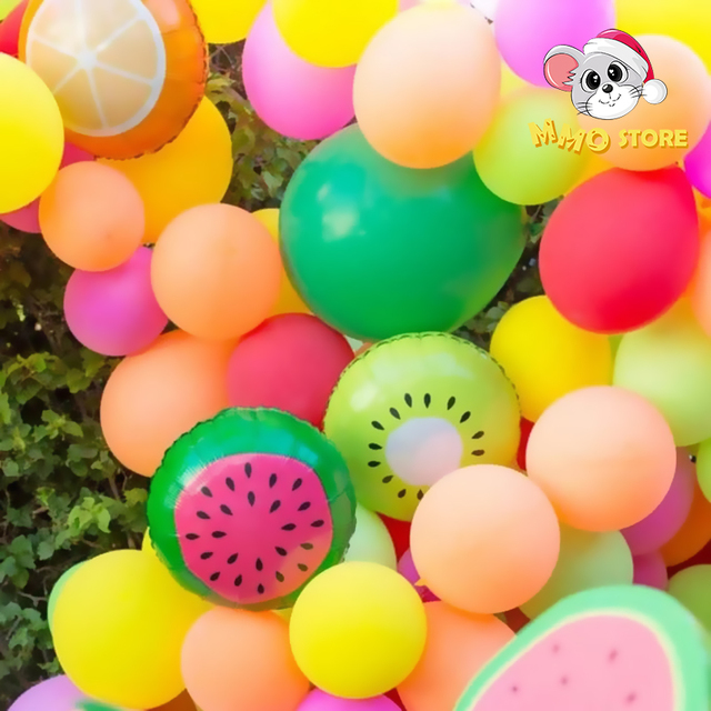 20 sztuk/30 sztuk matowe lateksowe balony urodziny letnie owoce balon dekoracja na imprezy tematyczne Chilren's Day Deco zaopatrzenie firm GlobosMatowe lateksowe balony urodzinowe z motywem letnich owoców - zestaw 20/30 sztuk - Wianko - 1