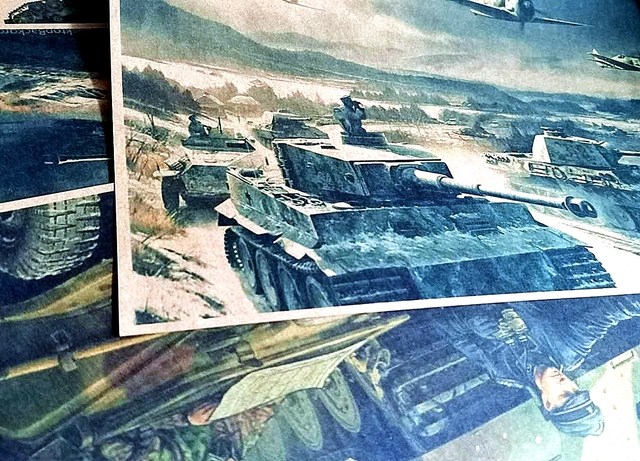 Plakat 1945 WW2 zwycięstwo - legendarny obraz broń wojenna wojskowy - malarstwo papier pakowy Vintage - naklejka ścienna Wall Art - Wianko - 3