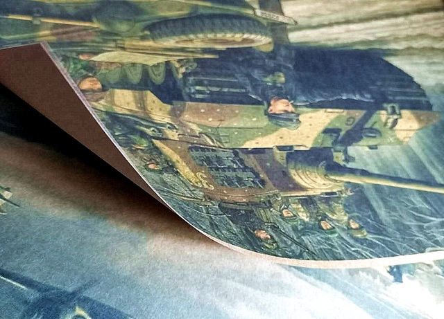 Plakat 1945 WW2 zwycięstwo - legendarny obraz broń wojenna wojskowy - malarstwo papier pakowy Vintage - naklejka ścienna Wall Art - Wianko - 2