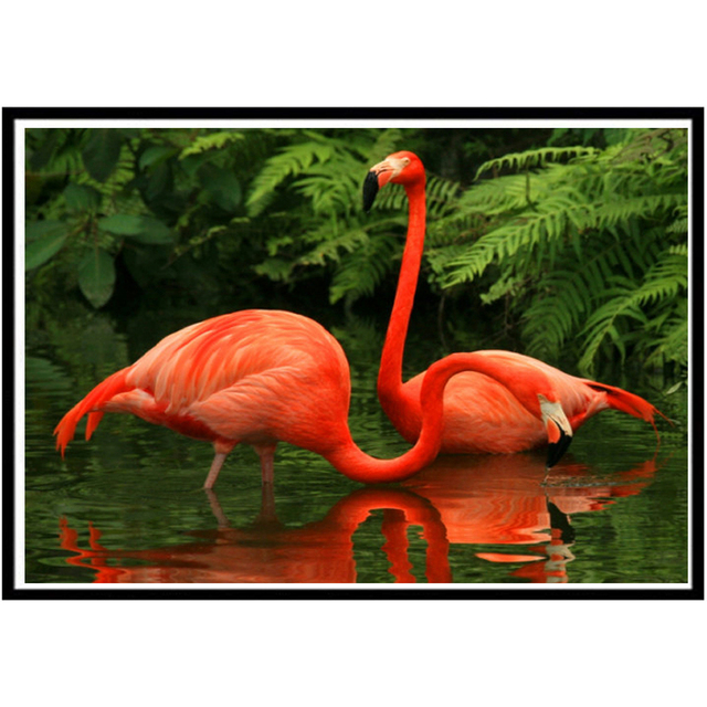 5D Obraz zwierzęcy haftowany diamentem - Flamingo DIY - Wianko - 22