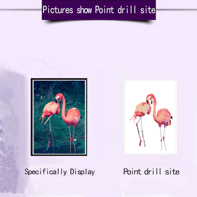 5D Obraz zwierzęcy haftowany diamentem - Flamingo DIY - Wianko - 25