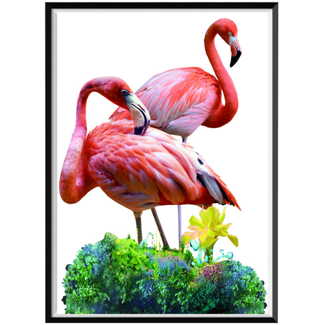 5D Obraz zwierzęcy haftowany diamentem - Flamingo DIY - Wianko - 26