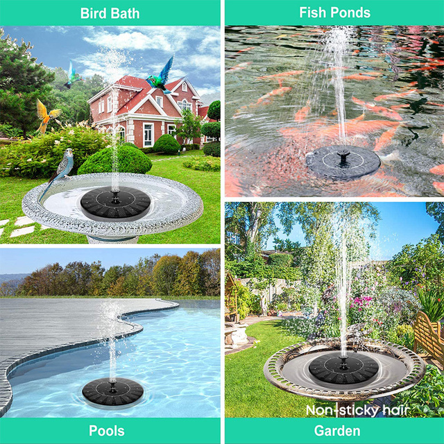 Mini fontanna solarna do ogrodu zasilana energią słoneczną z pływającym wyglądem ogrodowego fontanny i basenu - Wianko - 3