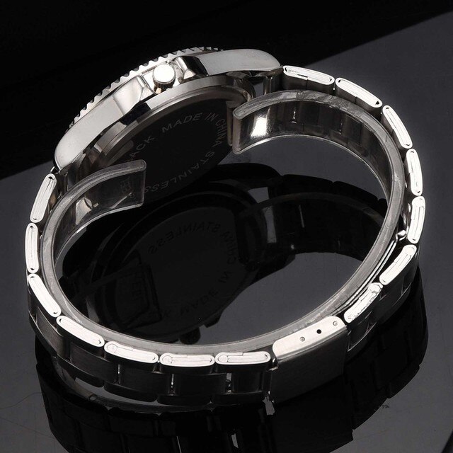 Moda męska: zegarek kwarcowy ze stali nierdzewnej, okrągła koperta z paskiem i wielofunkcyjną bransoletką - Wianko - 11