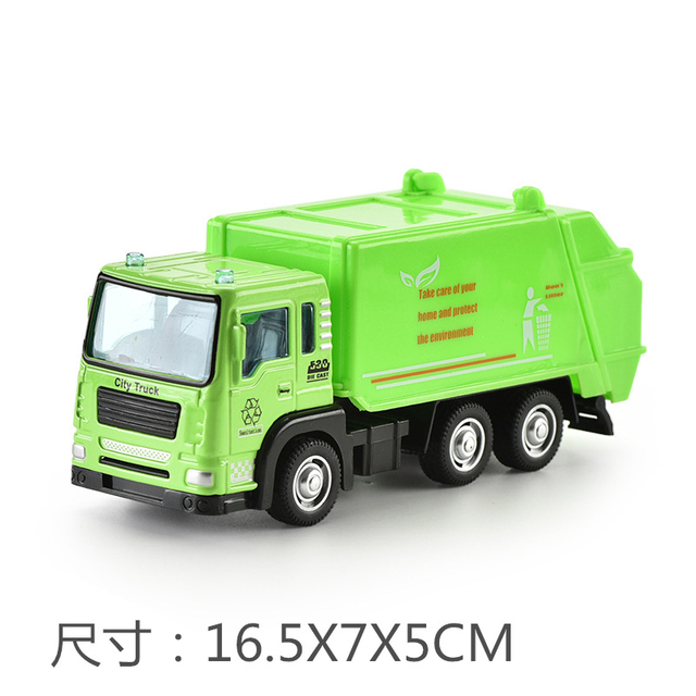 Zabawka samochód wycofać stop Model pojazdu miejska budowa inżynieria śmieci sanitarna ciężarówka interaktywna gra trenująca mózg dla dzieci - Wianko - 5