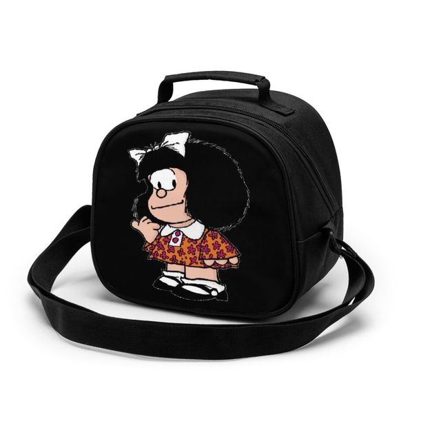 Torba termoizolacyjna na lunch dla kobiet z motywem śmiesznych kreskówek dla dzieci - przenośne śniadaniowe pudełko Mafalda - Wianko - 7