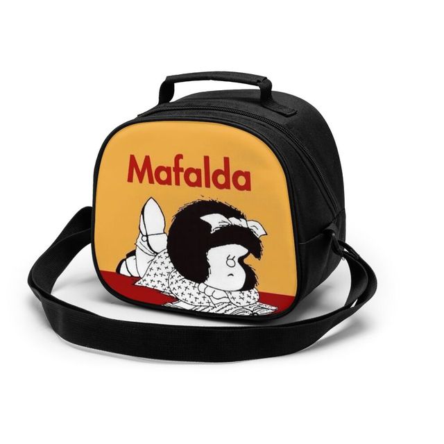 Torba termoizolacyjna na lunch dla kobiet z motywem śmiesznych kreskówek dla dzieci - przenośne śniadaniowe pudełko Mafalda - Wianko - 2