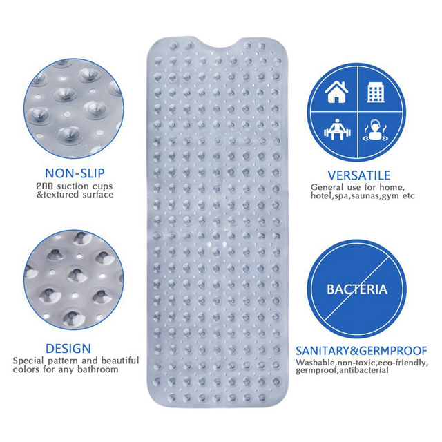 Antypoślizgowa mata do prysznica łazienkowa PVC - bezpieczne i higieniczne akcesorium dla wann i podłogi - Wianko - 4