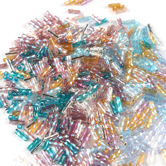 Koraliki szklane DoreenBeads z Japonii Twisted Bugle w wielu kolorach do samodzielnej produkcji bransoletek i naszyjników, 10g - Wianko - 1
