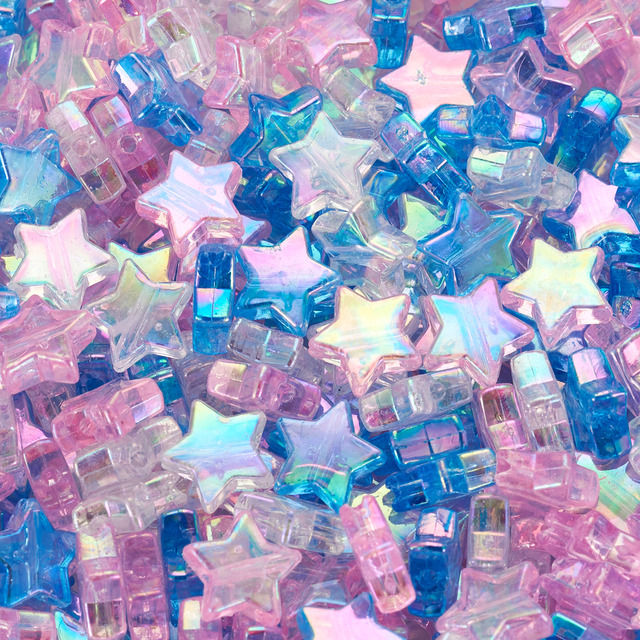 480 sztuk przezroczystych akrylowych koralików Star z jasnym elastycznym Crystal Cord do tworzenia biżuterii - Wianko - 5