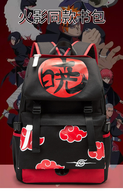 Plecak Uchiha Sasuke - pojemna torba podróżna z motywem Uzumaki Anime dla mężczyzn i kobiet - Wianko - 1