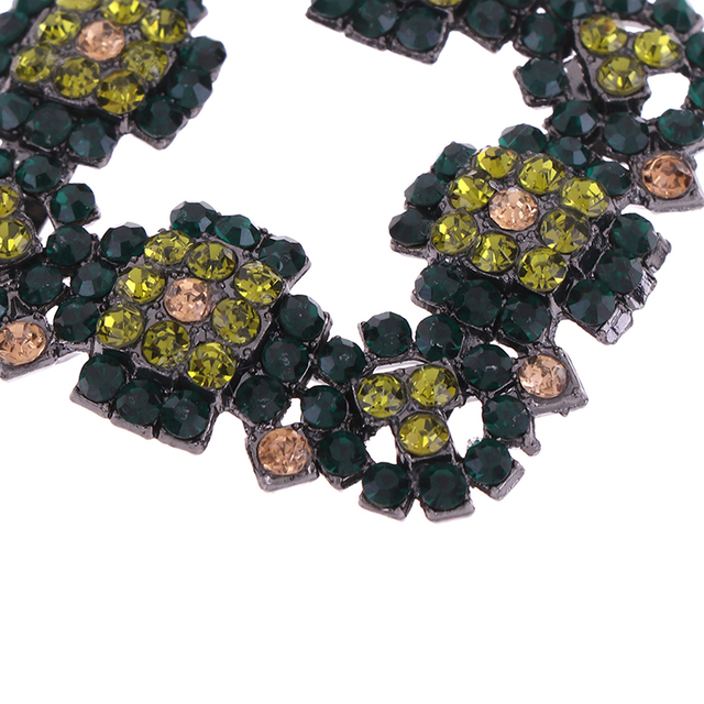Zielone buty ozdobne z kryształkami Rhinestone - klamra butowa, dekoracja dla kobiet, dziewczyna - Wianko - 5