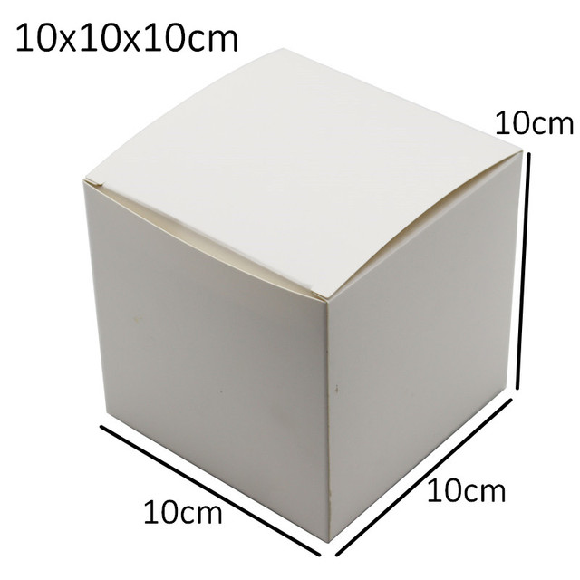 20 papierowych pudełek cukierków na ślub w kształcie kwadratów - białe, kartonowe - Wianko - 4
