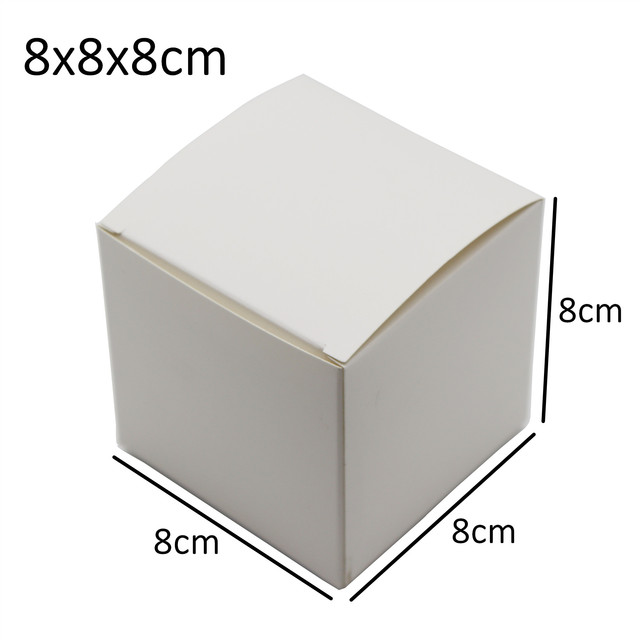 20 papierowych pudełek cukierków na ślub w kształcie kwadratów - białe, kartonowe - Wianko - 5