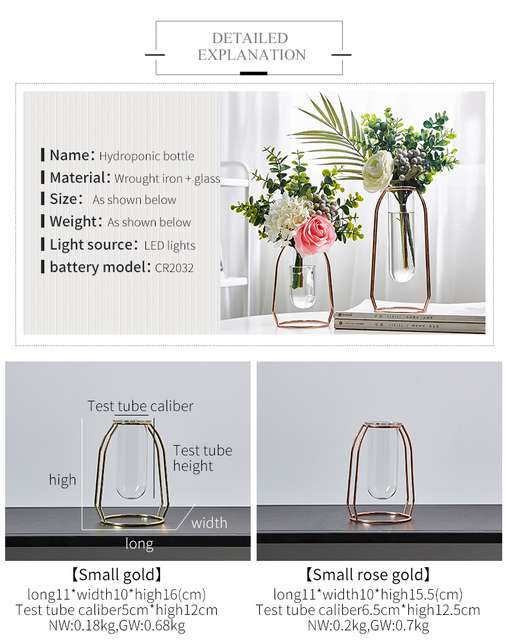Wystrój Terrarium - kwiatowa dekoracja domowa z minimalistycznym, złotym wazonem - Wianko - 15
