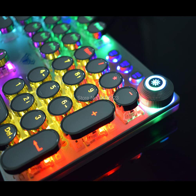 Klawiatura gamingowa mechaniczna LED F2088, 104 klawisze, podświetlana, z przyciskami do edycji makro, dedykowana do laptopów, w języku hebrajskim i rosyjskim - Wianko - 18