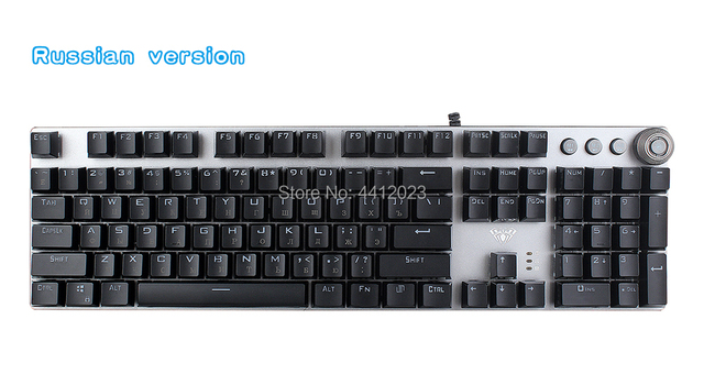 Klawiatura gamingowa mechaniczna LED F2088, 104 klawisze, podświetlana, z przyciskami do edycji makro, dedykowana do laptopów, w języku hebrajskim i rosyjskim - Wianko - 26