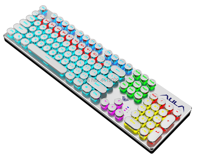 Klawiatura gamingowa mechaniczna LED F2088, 104 klawisze, podświetlana, z przyciskami do edycji makro, dedykowana do laptopów, w języku hebrajskim i rosyjskim - Wianko - 36