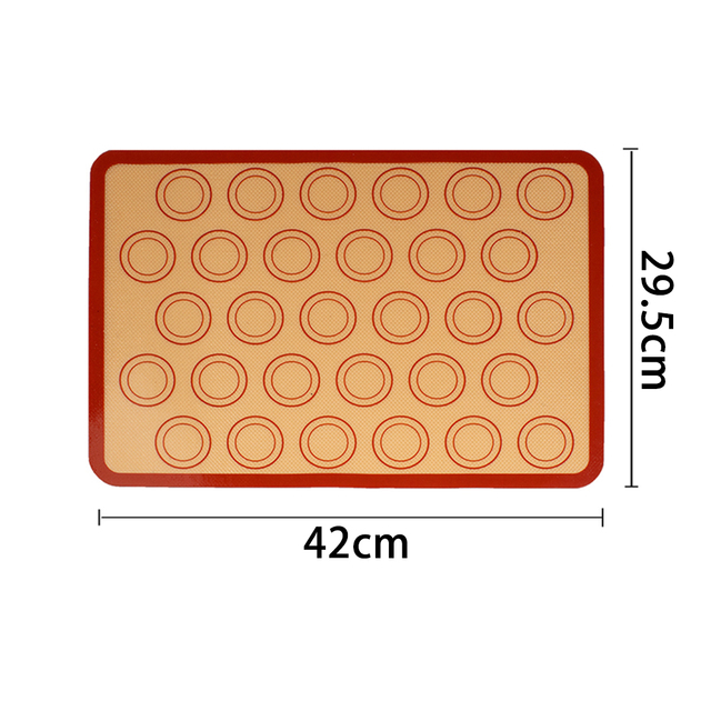 Silikonowa mata do pieczenia ONUOBAO Macaron - prostokątna, nieprzywierająca, idealna do piekarnika i domowego pieczenia ciastek, bean puffs - Wianko - 14