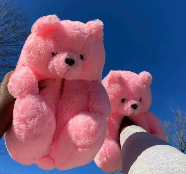 Ciepłe antypoślizgowe kapcie dziecięce 11-4 rozmiar UE, z 3D niedźwiedziami dla chłopców i dziewczynek - Wianko - 13