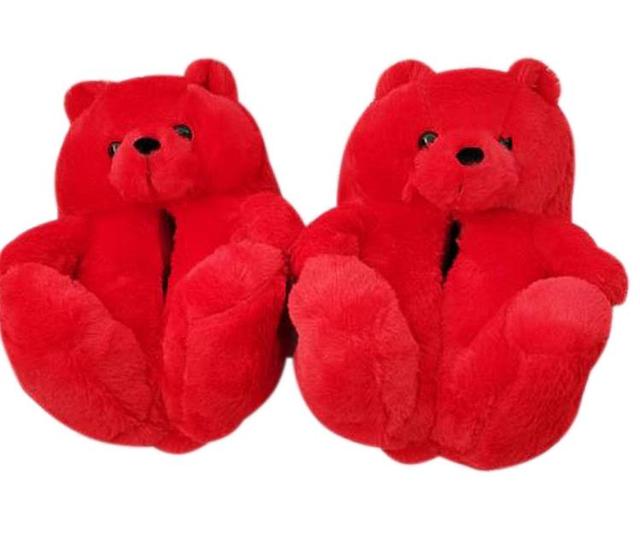 Ciepłe antypoślizgowe kapcie dziecięce 11-4 rozmiar UE, z 3D niedźwiedziami dla chłopców i dziewczynek - Wianko - 4