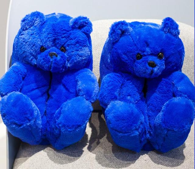 Ciepłe antypoślizgowe kapcie dziecięce 11-4 rozmiar UE, z 3D niedźwiedziami dla chłopców i dziewczynek - Wianko - 9