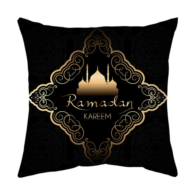 Poszewka na poduszkę z motywem Ramadan Eid Mubarak, idealna do dekoracji wnętrz – sofa, łóżko, podróż. Wykonana z trwałego poliestru - Wianko - 5