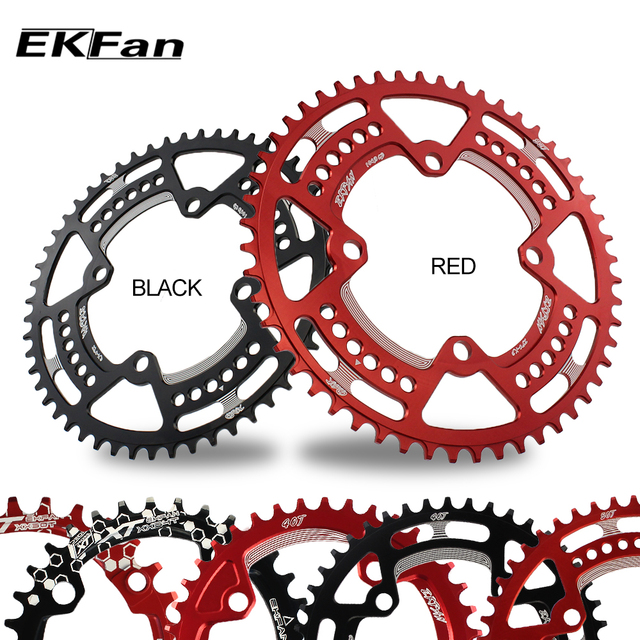 EKFan XT - wąski, szeroki łańcuch korbowy do roweru MTB o okrągłym kształcie, dostępny w rozmiarach 30T-52T - Wianko - 5