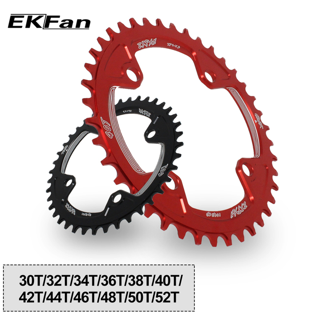 EKFan XT - wąski, szeroki łańcuch korbowy do roweru MTB o okrągłym kształcie, dostępny w rozmiarach 30T-52T - Wianko - 2