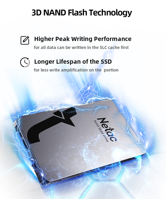 Netac SSD 240 GB 2.5 SATA Metal HD - wewnętrzny dysk półprzewodnikowy o pojemności 128 GB, 256 GB, 512 GB, 1 TB lub 2 TB do komputera stacjonarnego - Wianko - 3