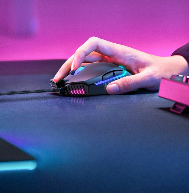 Mysz gamingowa RGB z regulacją prędkości 6400 DPI - różowy dla dziewczyn, przewodowa, dedykowana na laptopa - Wianko - 13