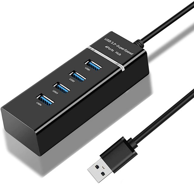 Szybki koncentrator USB z 4 portami Micro USB 3.0 do klawiatury, myszy, drukarek, wentylatorów, lamp i dysków PC - Wianko - 1