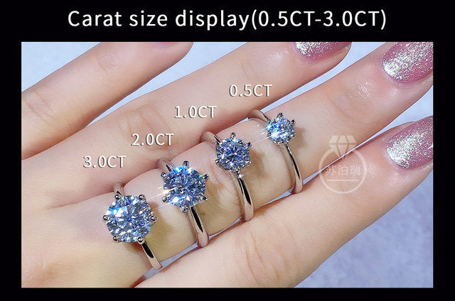 Prawdziwe kolczyki Moissanite - biżuteria D VVS1 w srebrze S925 - oszlifowane diamenty - dostępne wielkości: 0.5CT, 1.0CT, 2CT - Wianko - 5