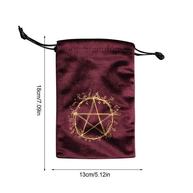 Aksamitna torba na karty Tarota Pentagram, 13cm * 18cm - Wianko - 27