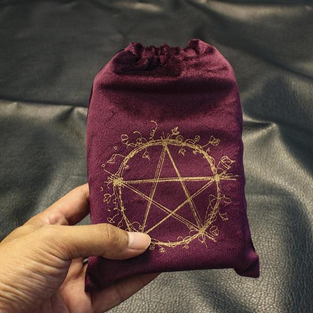 Aksamitna torba na karty Tarota Pentagram, 13cm * 18cm - Wianko - 30