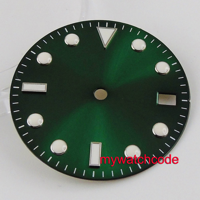 Zegarek męski sterylny z datą, pasujący do mechanizmu automatycznego NH35, 28.5mm, czarny/niebieski/szary - Wianko - 7