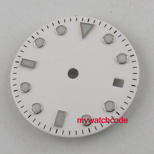 Zegarek męski sterylny z datą, pasujący do mechanizmu automatycznego NH35, 28.5mm, czarny/niebieski/szary - Wianko - 6