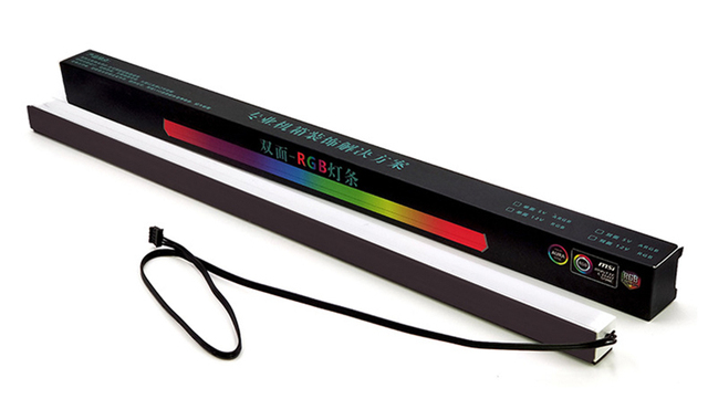 Wentylator COOLMOON dwustronnie świecący z RGB Bar 30cm, magnetyczny, zmieniający kolor, LED, ostre światło Bar, obudowa komputera, dekoracja - Wianko - 36