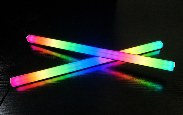 Wentylator COOLMOON dwustronnie świecący z RGB Bar 30cm, magnetyczny, zmieniający kolor, LED, ostre światło Bar, obudowa komputera, dekoracja - Wianko - 13