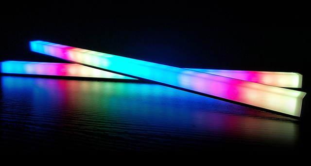 Wentylator COOLMOON dwustronnie świecący z RGB Bar 30cm, magnetyczny, zmieniający kolor, LED, ostre światło Bar, obudowa komputera, dekoracja - Wianko - 15