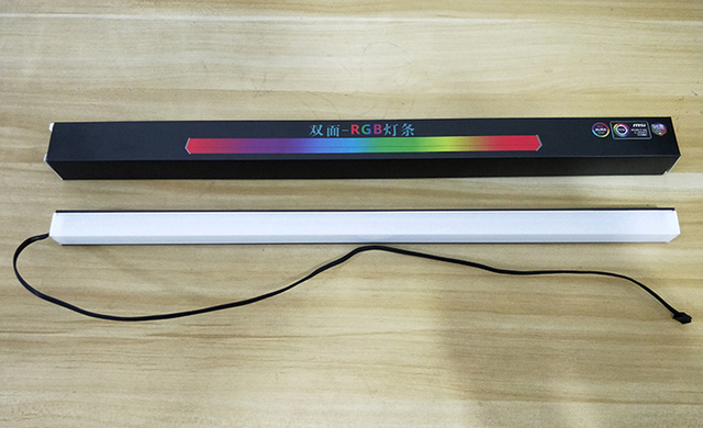 Wentylator COOLMOON dwustronnie świecący z RGB Bar 30cm, magnetyczny, zmieniający kolor, LED, ostre światło Bar, obudowa komputera, dekoracja - Wianko - 30