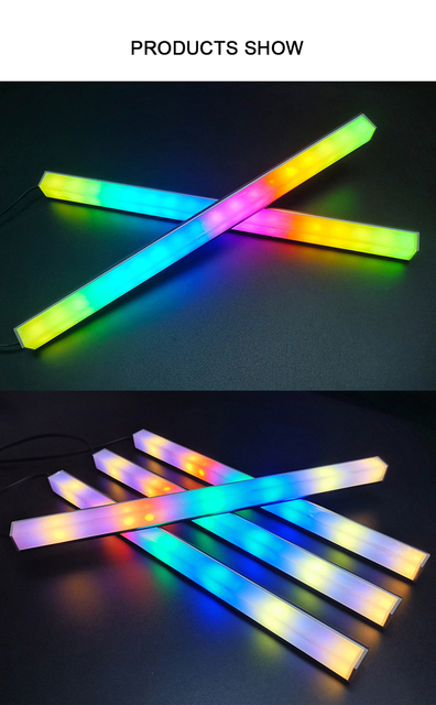 Wentylator COOLMOON dwustronnie świecący z RGB Bar 30cm, magnetyczny, zmieniający kolor, LED, ostre światło Bar, obudowa komputera, dekoracja - Wianko - 10
